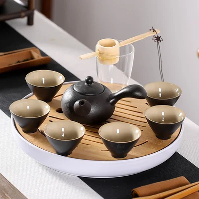 Керамический чайный набор для дома Меламиновый поднос хранения чая в японском