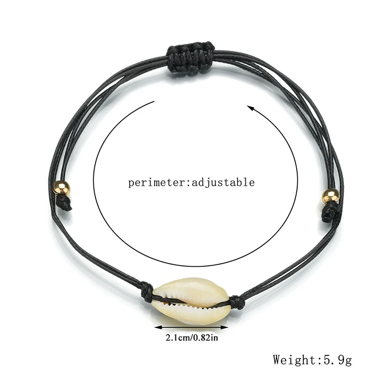 

Bohemia Nature Shell Charm Bracelet Beach Sea Shell Bracelet Gift Handmade Red String Bracelets for Women Men Kids Jewelry