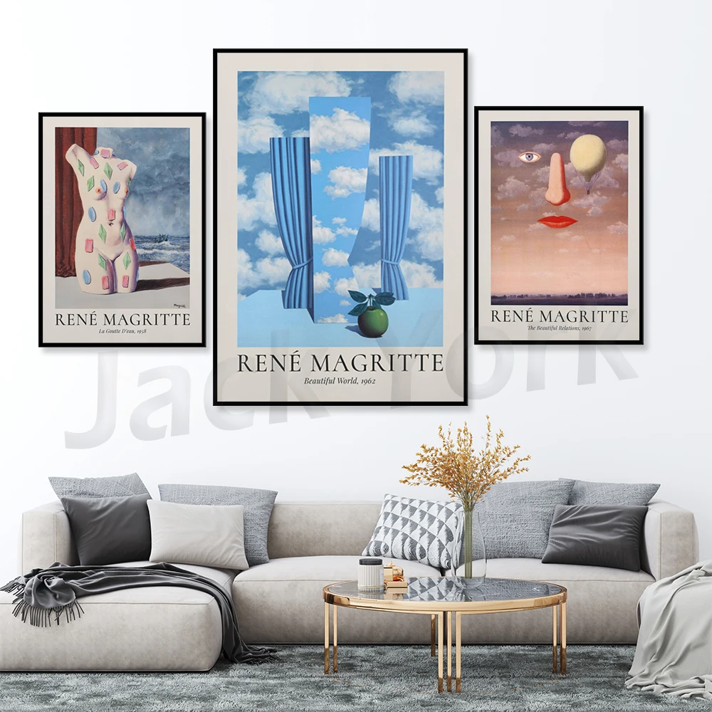 

Rene Magritte Print, Beautiful World 1962, Magritte Art Poster, Vintage Art, Abstract Poster, Printable High Quality Art