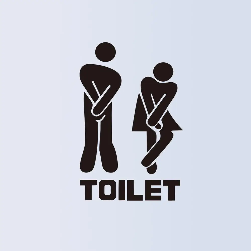 

High Quality Wall Sticker Removable Cute Man woman Washroom Door Toilet WC Sticker Family DIY Decor 13*22cm Home Wallpaper