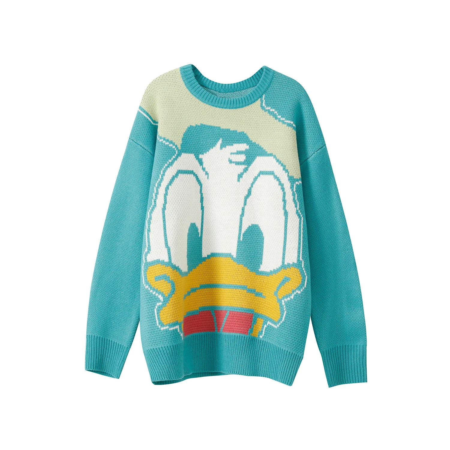 

Sweater Men Harajuku Streetwear Hip Hop Cartoon Pullover Duck O-neck Oversize Fashion Casual Couple Women Male Sweaters