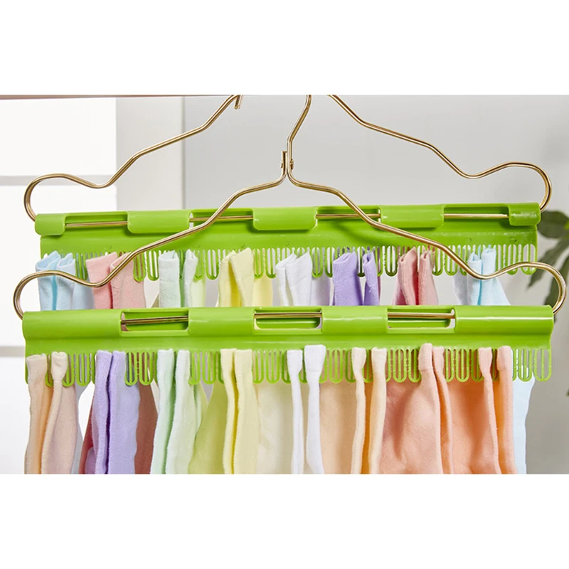

Multi Purpose Clip Hanger Sock Underwear Towel Hanger Drying Plastic Easy to Use Detachable Drying Rack Clothing Hangers