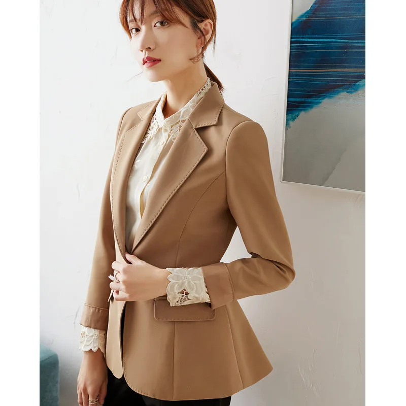 

Show thin cultivate New morality short sleeve flanging open wire suit small suit couture long sleeve short coat
