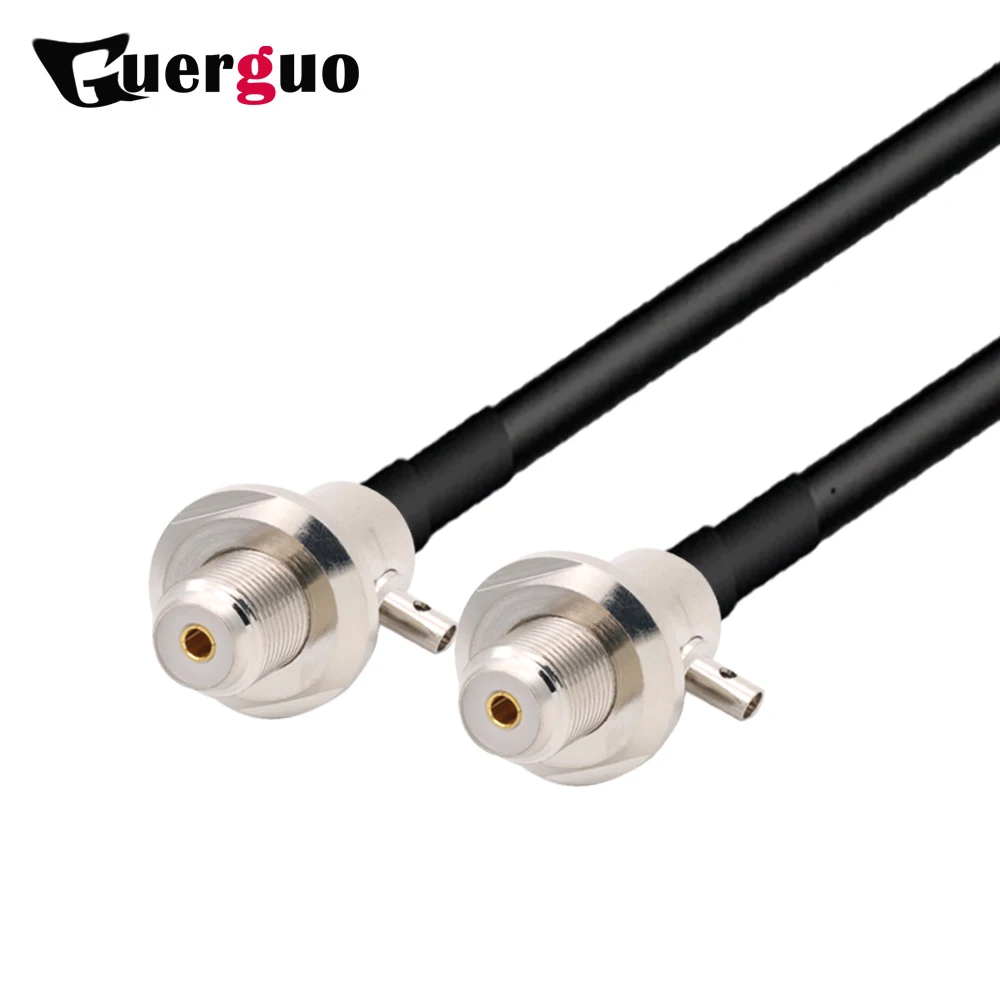 

Разъем UHF SO239 мама под прямым углом до UHF SO239 Female90 ° для автомобильной мобильной радиоантенны RG58 коаксиальный кабель 1/2/3/5/10/15/20/30 м