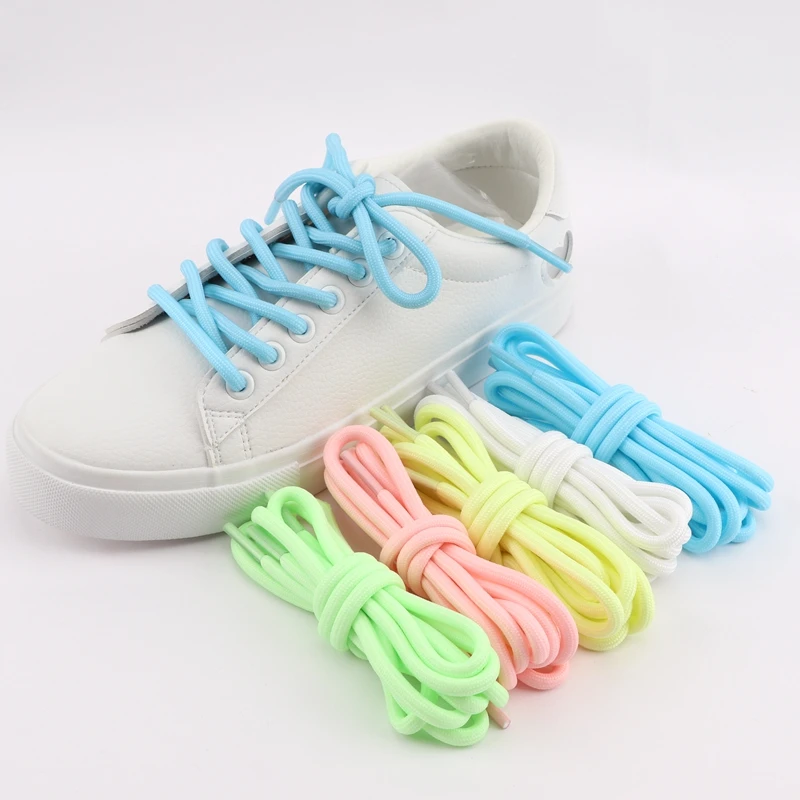 Luminous Shoelaces Glow In The Dark Night Color Round Fluorescent Shoelace Sports Canvas Shoelaces Adult children Shoe Laces