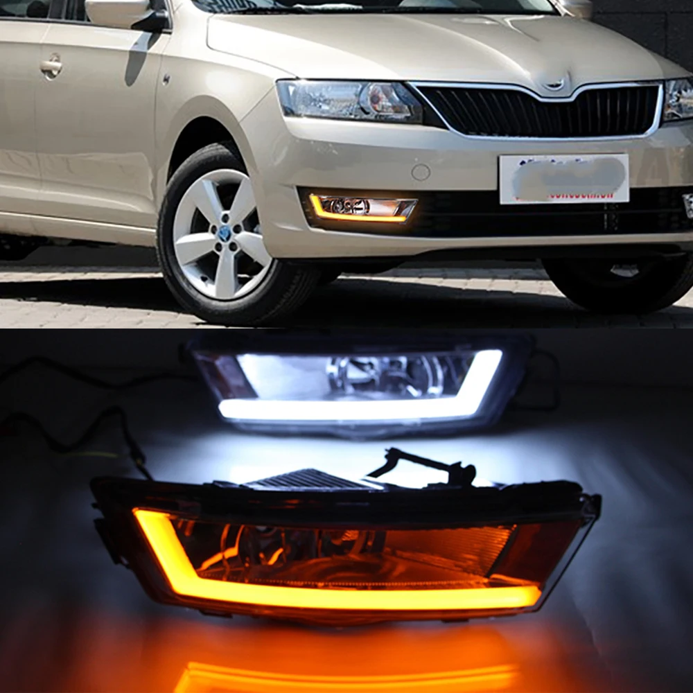 CSCSNL 1 комплект DRL с желтым поворотным сигналом автомобильные ДХО светодиодный ные
