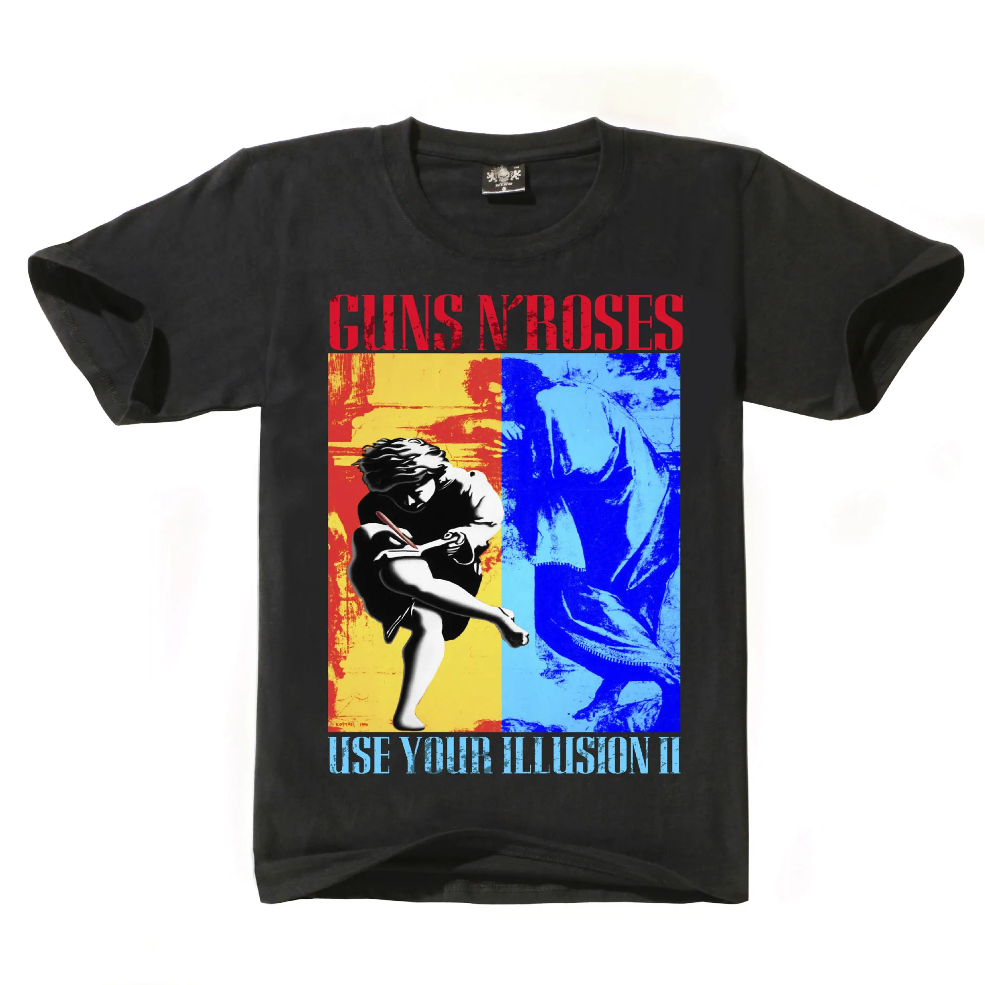 Новая мода Панк футболка Guns N Roses для мужчин черная тяжелый металл Топы пистолеты