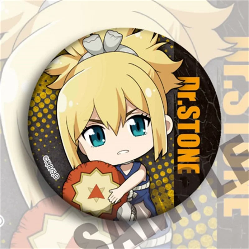 Японский аниме Dr.STONE Ishigami Senku Shishio хром Косплей Вечеринка Bedge мультфильм собирать