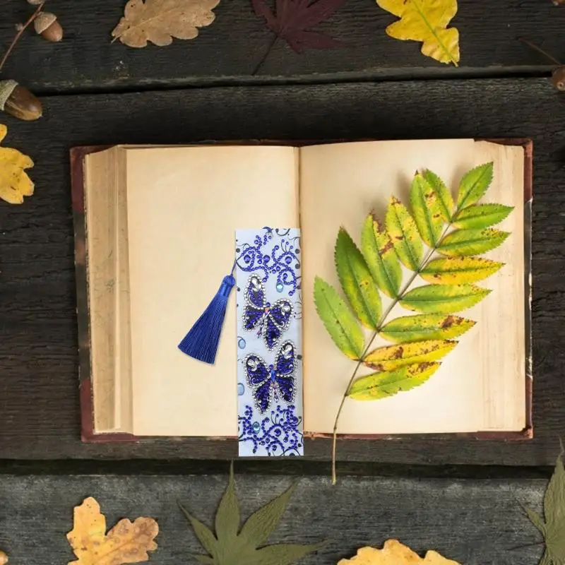 Сделай Сам бабочка алмазная живопись кожаная Закладка с кисточкой Вышивка