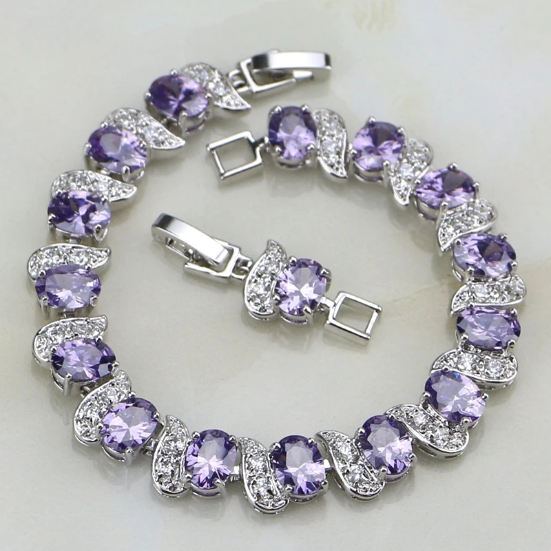 Женский браслет из серебра 925 пробы с белым фианитом|bracelets for|charm braceletcharm bracelets for women