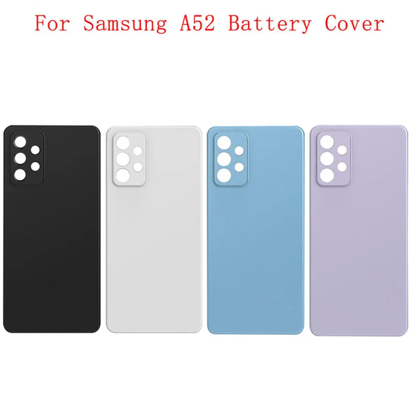 

Battery Cover Rear Door Panel Housing Back Case For Samsung A52 Battery Cover with Camera Lens Replacement Part