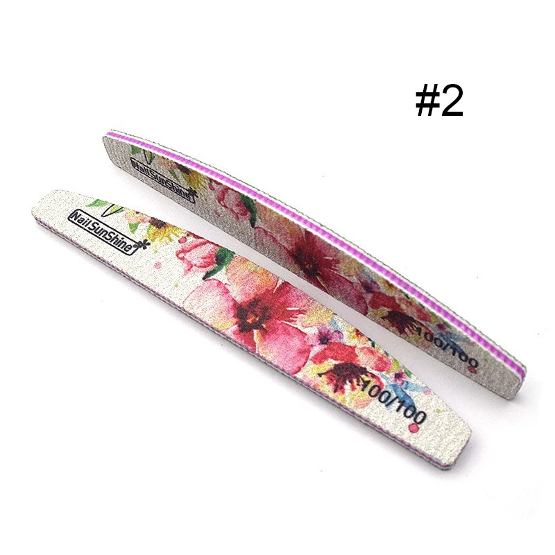 6 Patterns Professional Nail File Flower Sanding Nail File Double Side Nail Buffer Buffing Polish Nail Art Block Pedicure Tools - Цвет: 32