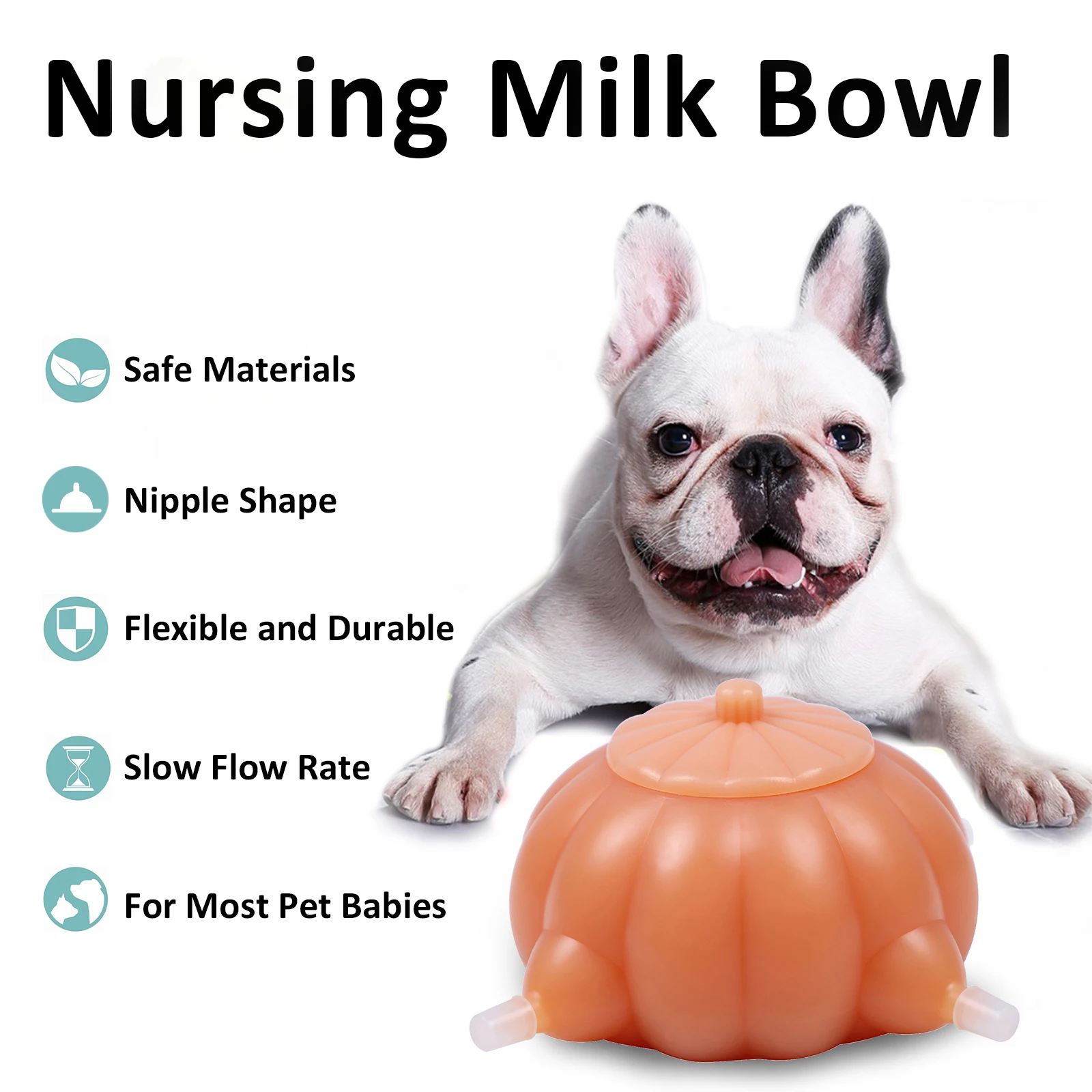 Taz&oacute;n de leche para cachorros/gatitos, alimentador de leche, estaci&oacute;n de alimentaci&oacute;n de pezones m&uacute;ltiples, 300ML-1