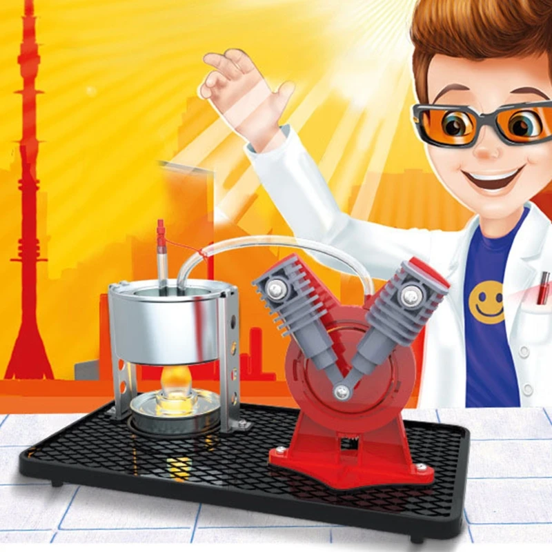 

50LE Steam Engine Experiment Model Building Kit Education Discovery Engine Model Science Learning Assembling Toys for Children