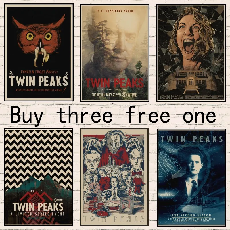 

New Vintage Poster Twin Peaks Movie Home Room Bar decorative painting Poster kraft paper retro poster