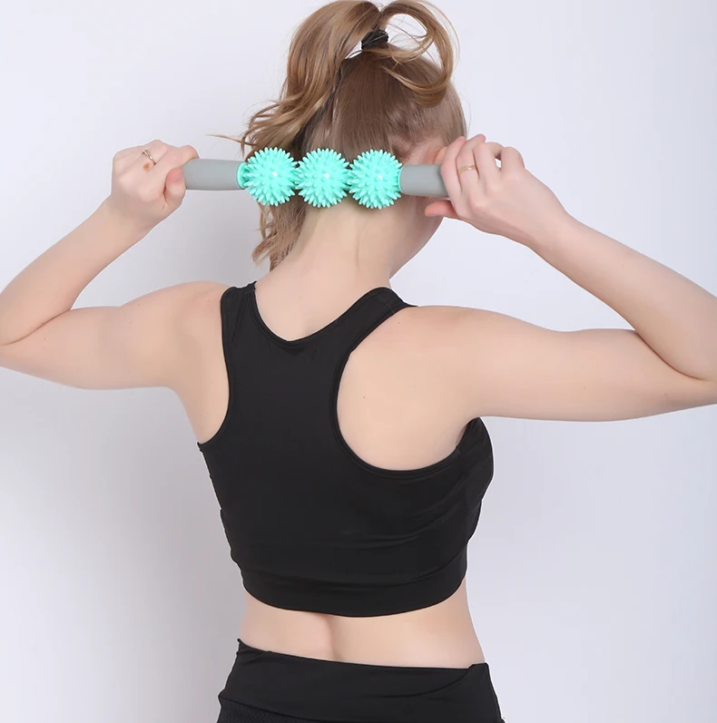 Массажная палочка для расслабления мышц Fascia роликовая удочка йоги три