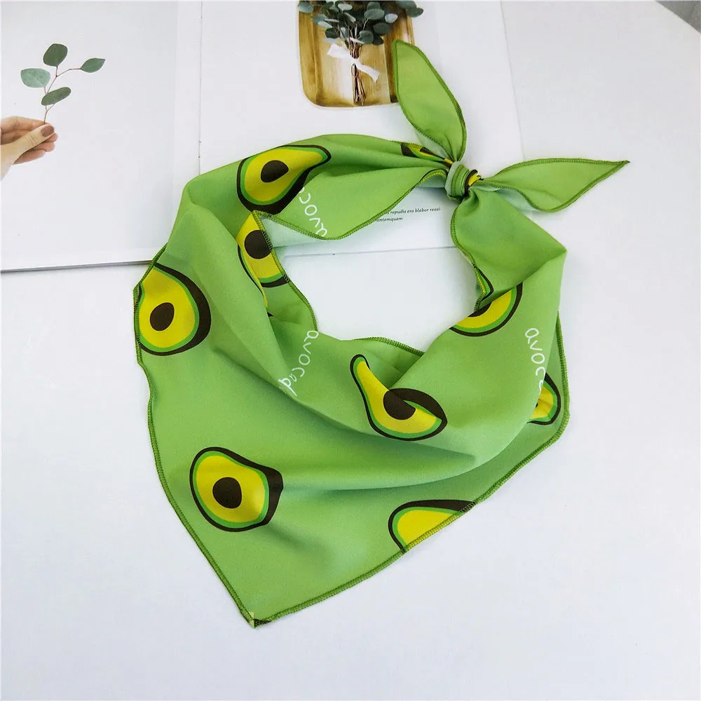 Фото 33*85cm Fashion Women Scarf Silk Wraps Elegant Avocado Green Print Head Neck Hair Tie Band Neckerchief Triangle Аксессуары для 33*85cm Fashion Women Scarf Silk Wraps Elegant Avocado Green Print Head Neck Hair Tie Band Neckerchief Triangle Аксессуары для