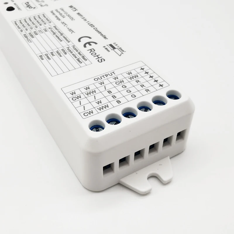 Контроллер WT5 Tuya светодиодный с Wi-Fi 5 в 1 диммер 12 В 24 RGB RGBW RGBCCT RF 4-зонный сенсорный