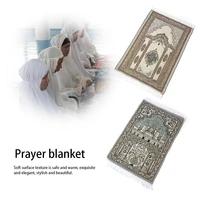 110cm65cm portable prayer rug cotton with compass kneeling poly mat for muslim islam waterproof prayer mat carpet with bag