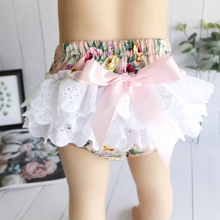 Детский подгузник для девочек из хлопка, шорты-шаровары, милые трусики с оборками для новорожденных, высококачественные шорты для малышей