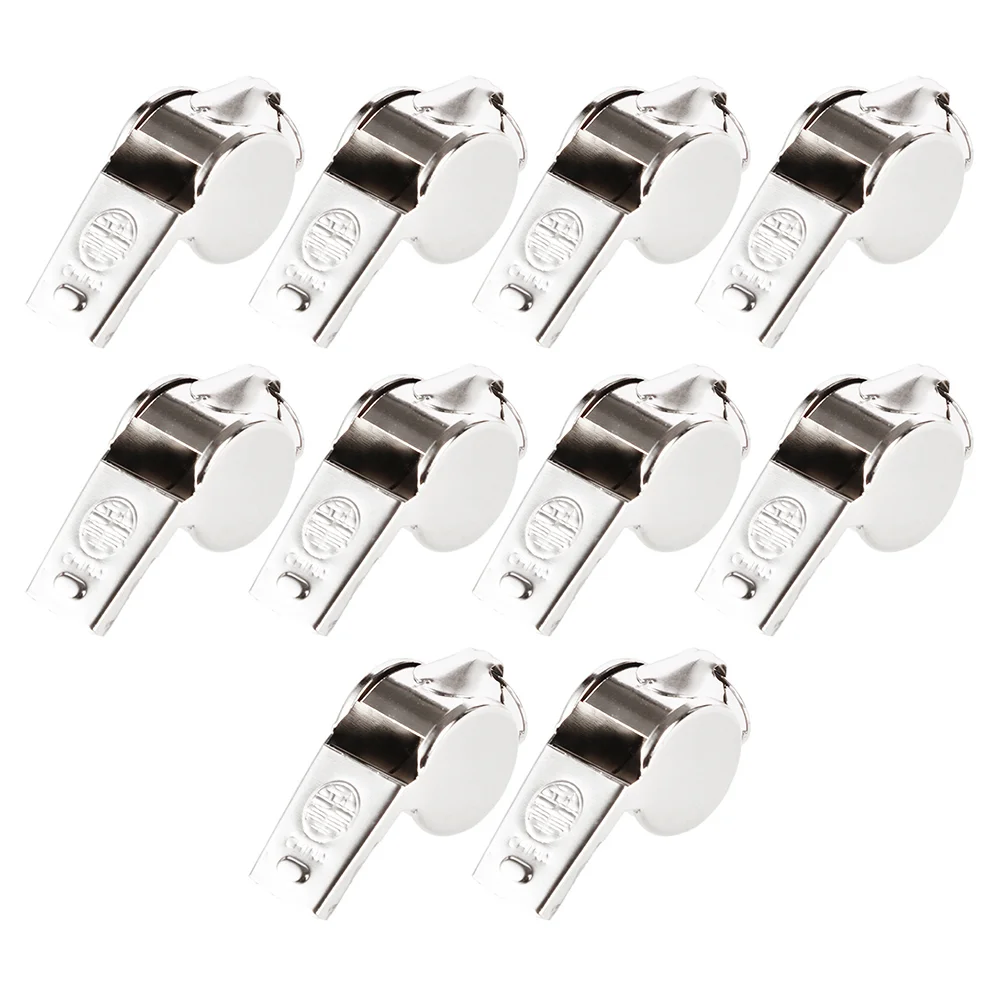 

10Pcs Sports Referee Whistles Professional Metal Whistles Soccer Whistles