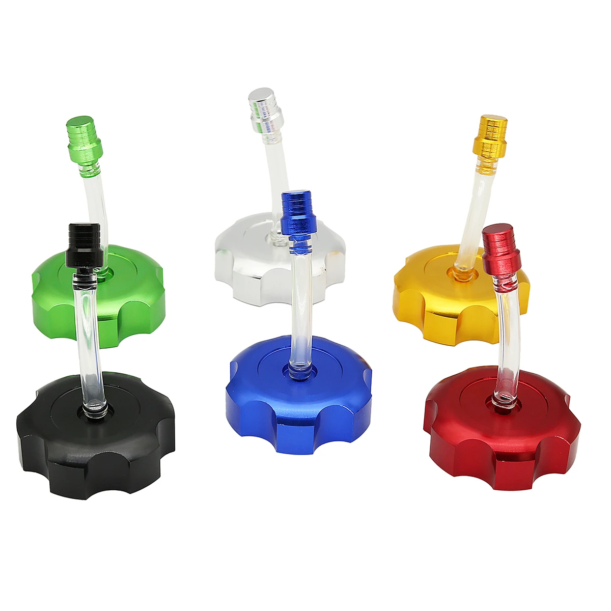 

Universal CNC Aluminum Motorcycle Gas Fuel Cap 2 Way Valves Vent Breather Hoses Tubes For Motocross ATV Quad Dirt Pit Bike