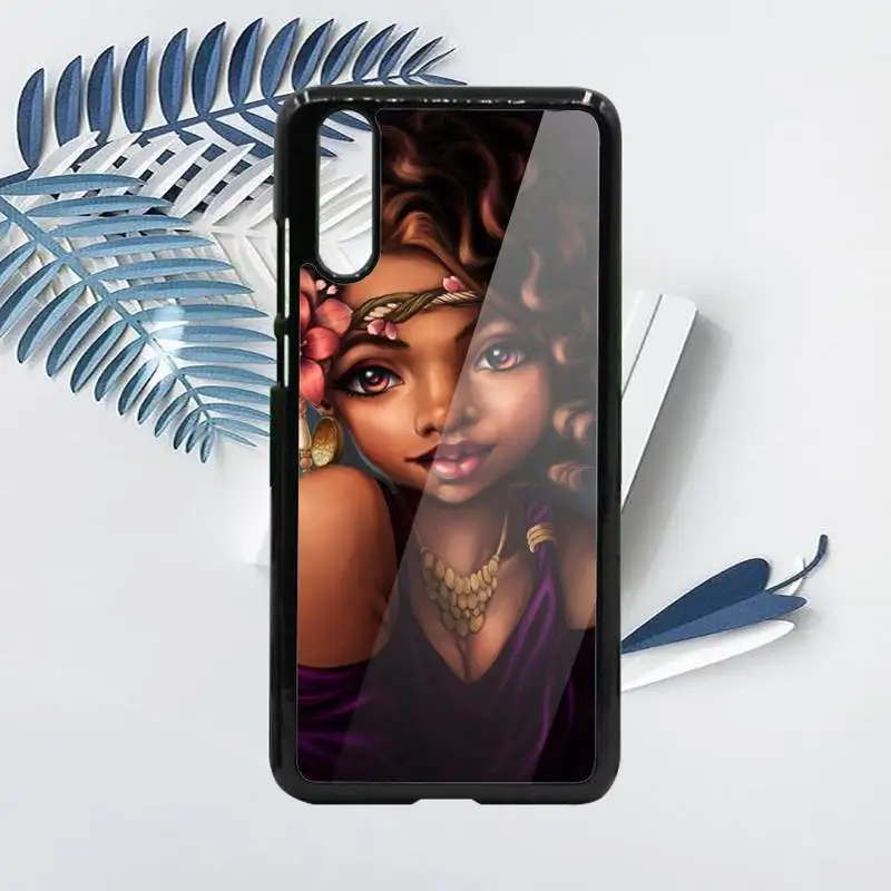 

African Beauty Afro Puffs Melanin Phone Case For Samsung galaxy S note 8 9 20 10 e lite2019 plus pro ultra Hard PC