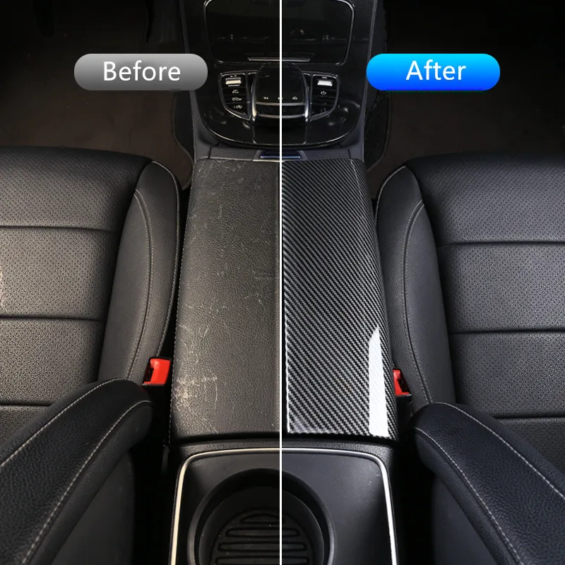 Car Styling Center Console Stowing Tidying Armrest Box Panel Decoration Stickers For Mercedes Benz E Class W213 2016-19 | Автомобили и