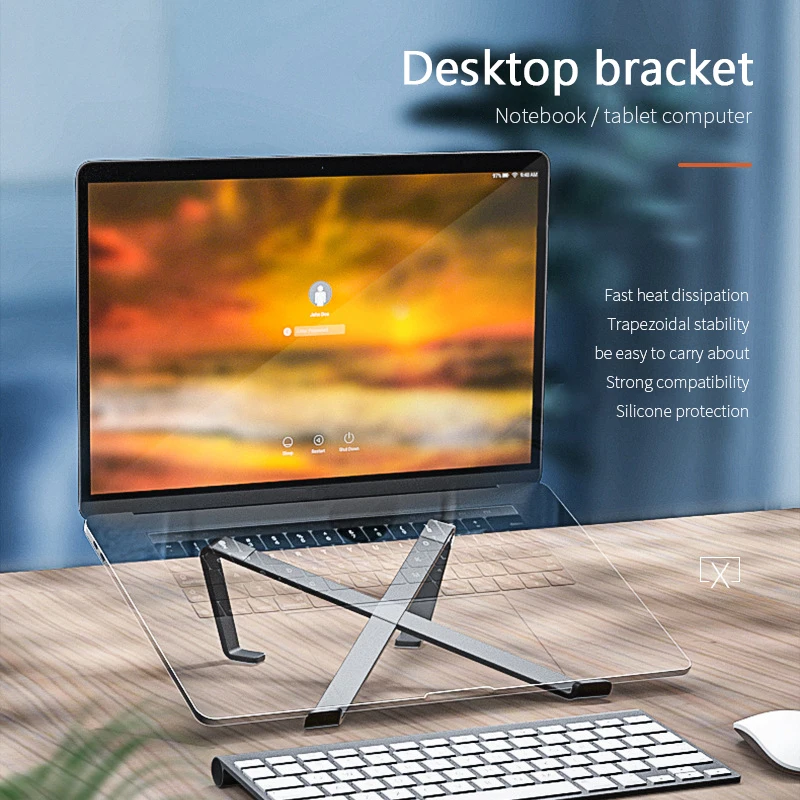 

Portable Foldable X Style Laptop Stand Ergonomic Laptop Holder Simple Table Cooling Adjustable Computer Apple Xiaomi Bracket