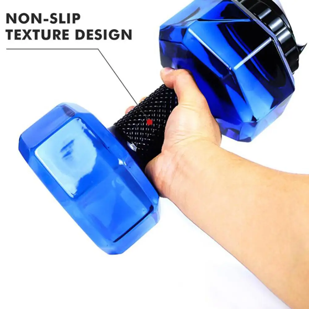 

2.2 L Dumbbells Large Water Bottle Free Sports Running Fitness Kettle Gym
