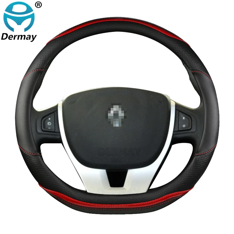 

for Renault Laguna 2 3 4 Car Steering Wheel Cover Breathable Microfiber Leather + Carbon Fiber Fashion Auto Accessories