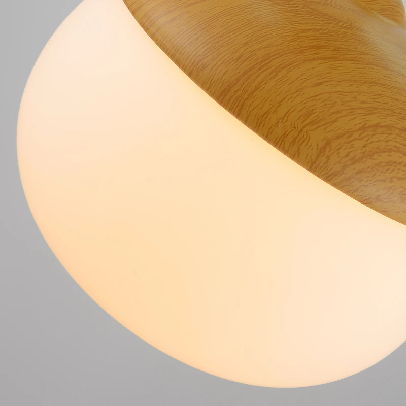 

Nordic creative personality restaurant bar bar cafe wood grain single head glass hand-painted nut warm Pendant Lights LB80405