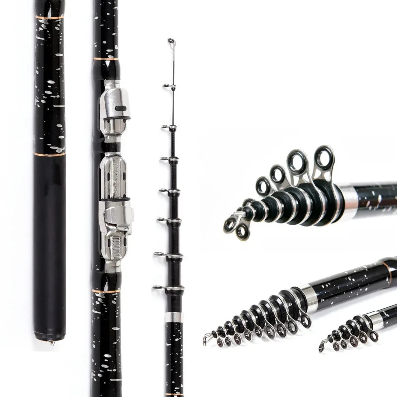Сверхпрочная телескопическая удочка из углеродного волокна портативная
