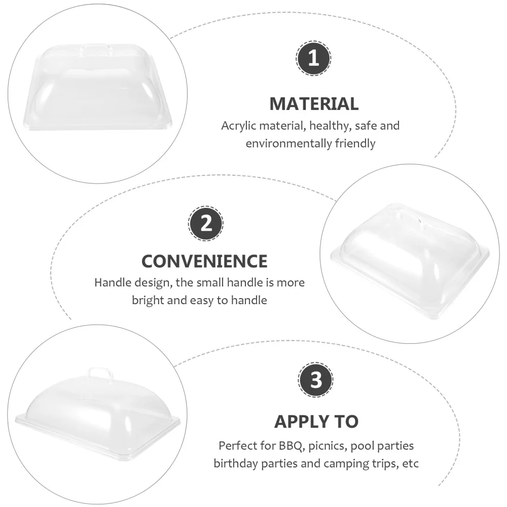 

1pc Household Food Protector Practicable Dust-proof Food Cover (Transparent)