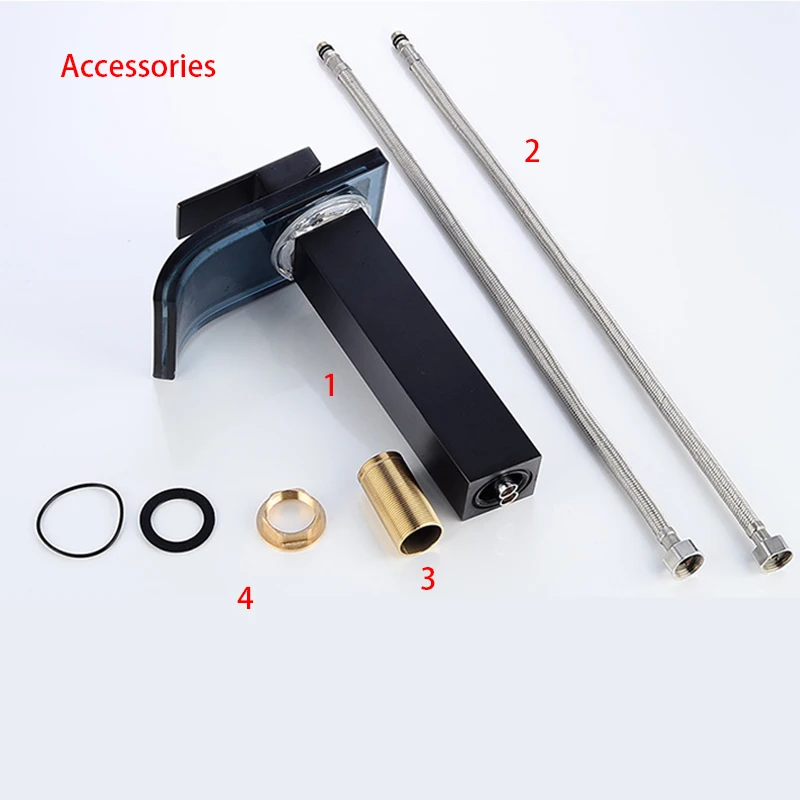 Черный бронзовый медный кран для мытья стола с контролем температуры горячей и