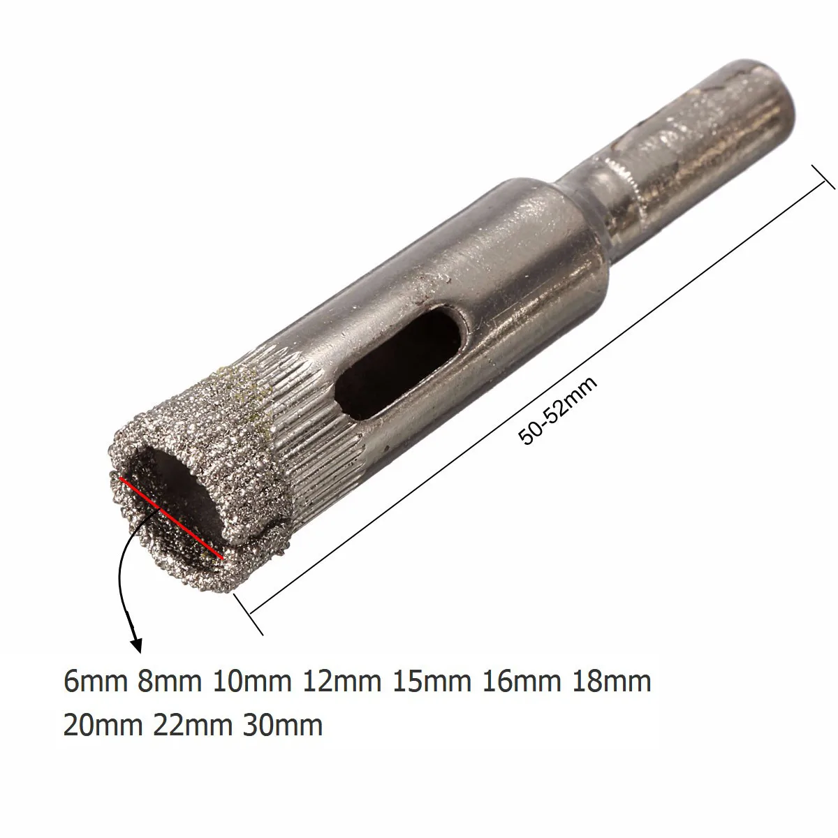 

10Pcs 3-50mm Diamond Hole Saw Drill Set 100 Grits Tile Glass Drill Home accessories