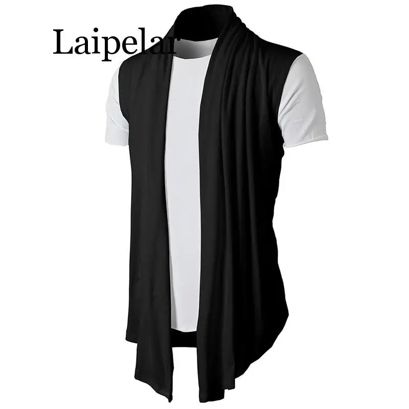 Новинка 2020 мужской модный кардиган куртка без рукавов платок жилет топ Прямая