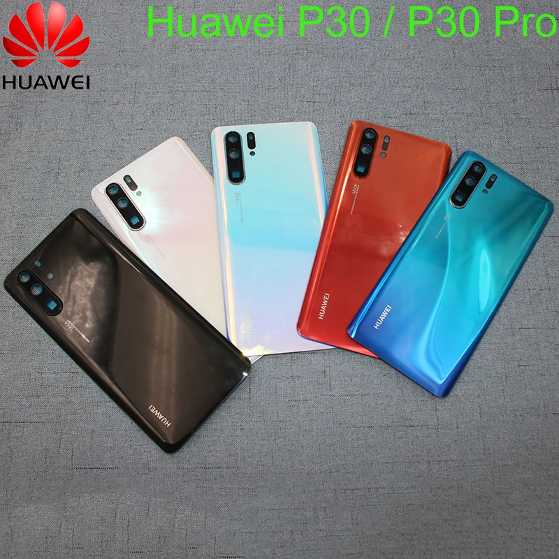 

Оригинальная задняя крышка батарейного отсека Huawei P30 Pro P 30, Задняя стеклянная крышка корпуса, сменная панель, чехол для p30pro с объективом каме...