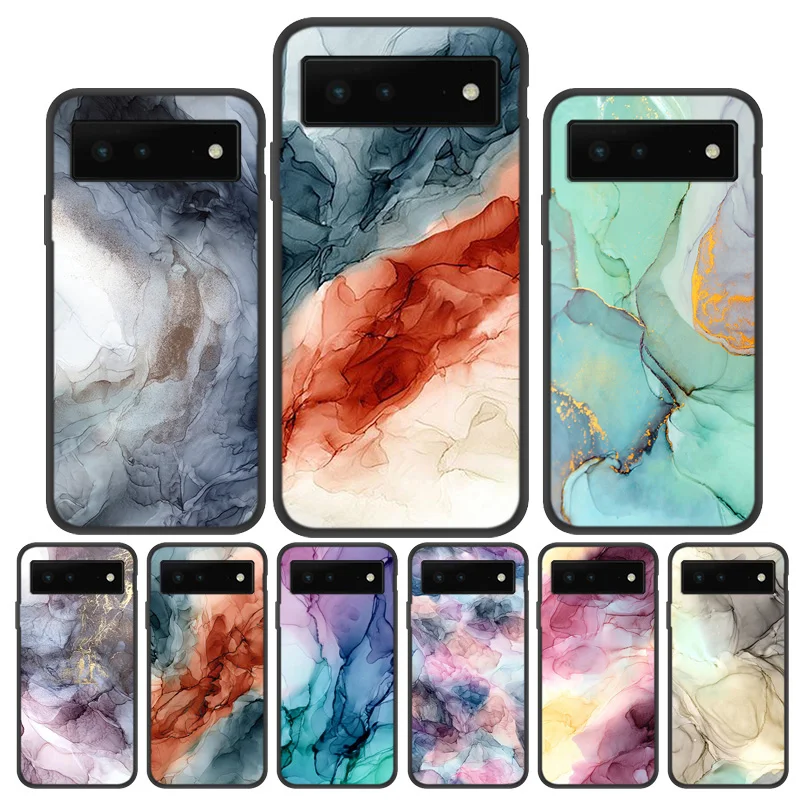

Watercolored Funda For Google Pixel 6 Pro Case Soft Siliocn Google Pixel 6 Pro 5 4 XL Cover Back Protrective Fashionable Carcasa