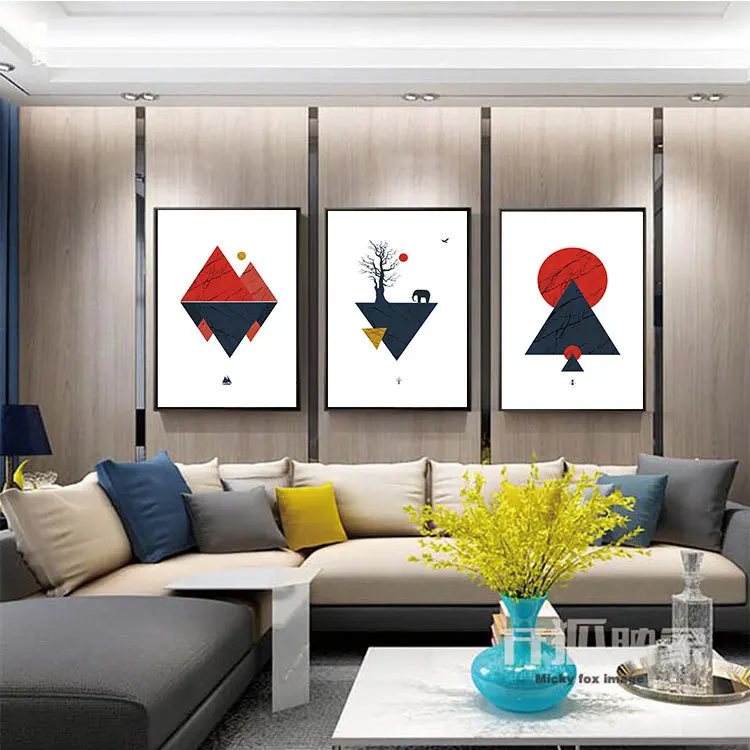 

Abstract Geometric Decorative Painting Living Room Bedroom Sofa Background Wall Office Decorative Print Picture canvas art