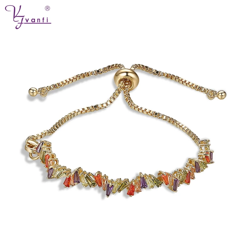 

Kfvanfi 2020 женские браслеты ювелирные изделия разноцветный камень регулируемый браслет