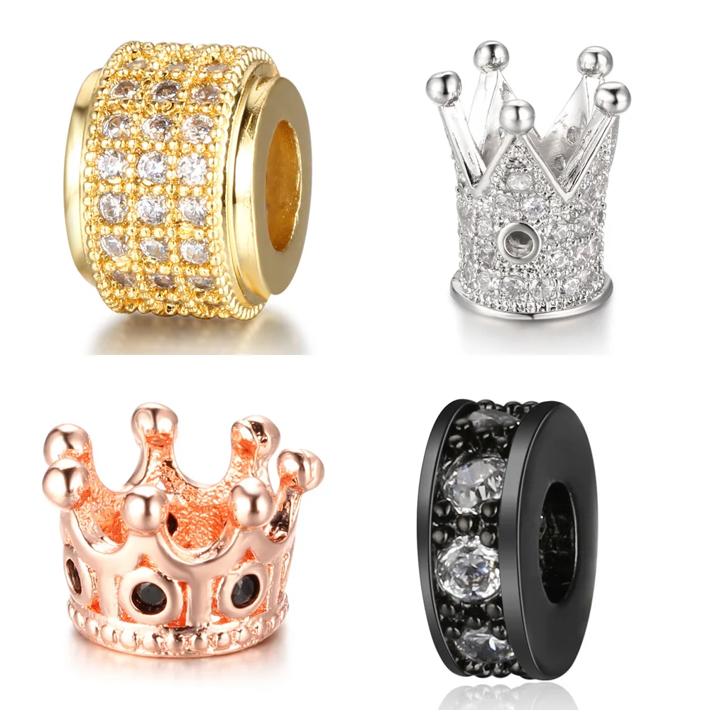 3 шт./лот Diy разделительные бусины оптовая продажа микро закрепка CZ цирконий