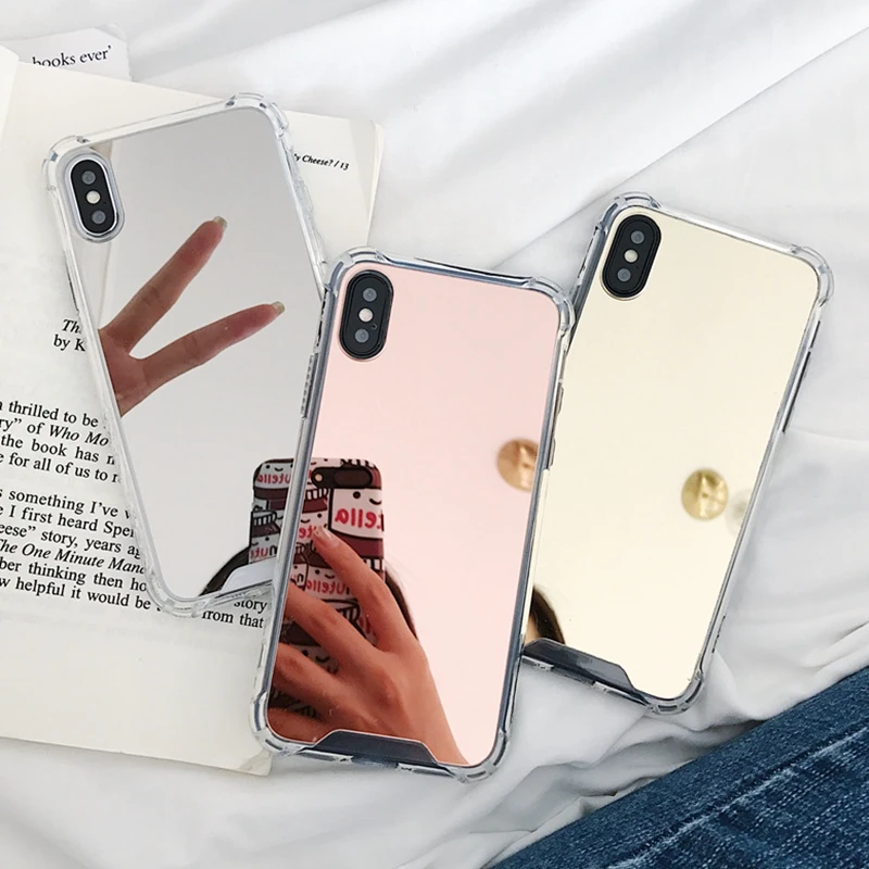 

Luxury Mirror Phone Case for Samsung Galaxy A71 A70 A50 A40 A30 A20 2018 S8 S9 S10 Plus S10e J4 J6 J8 A6 A8 Plus Back Soft Cover