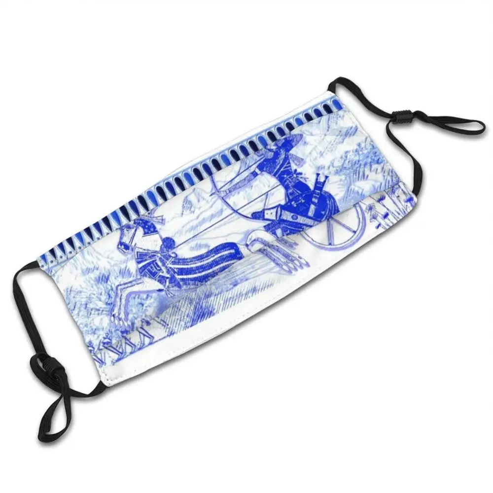 Египетский синий и белый Ramses ( Spode Inspired) моющиеся трендовые индивидуальные Pm2.5