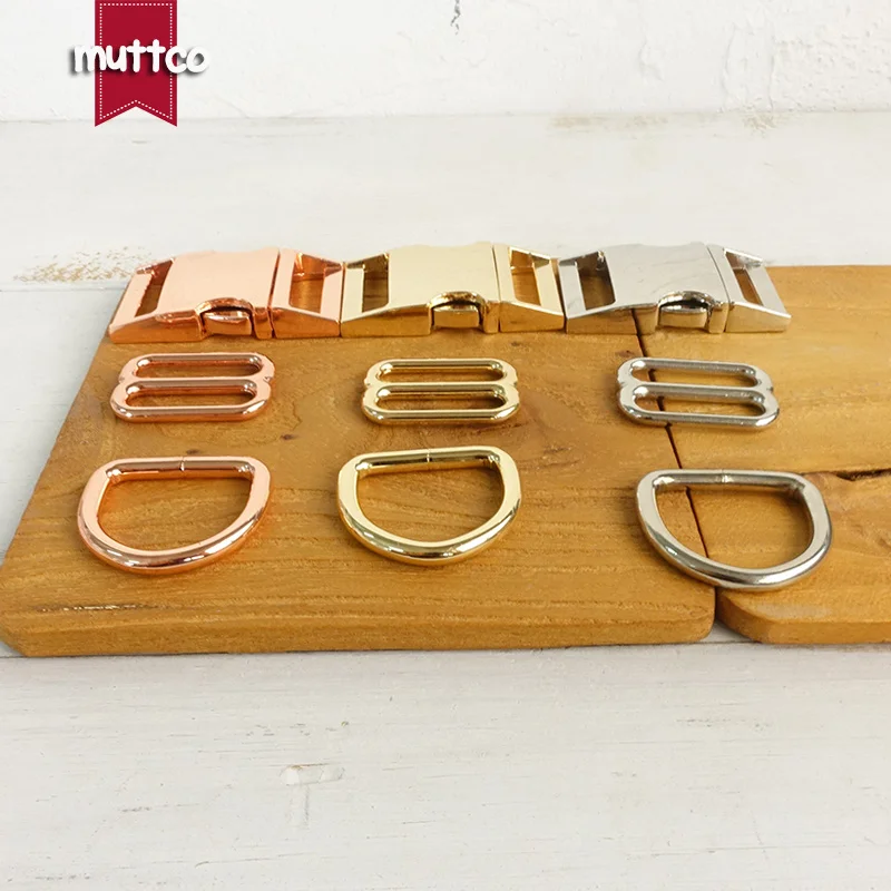 (Металлическая пряжка + Регулируемая кольцо D/набор) DIY собачий ошейник