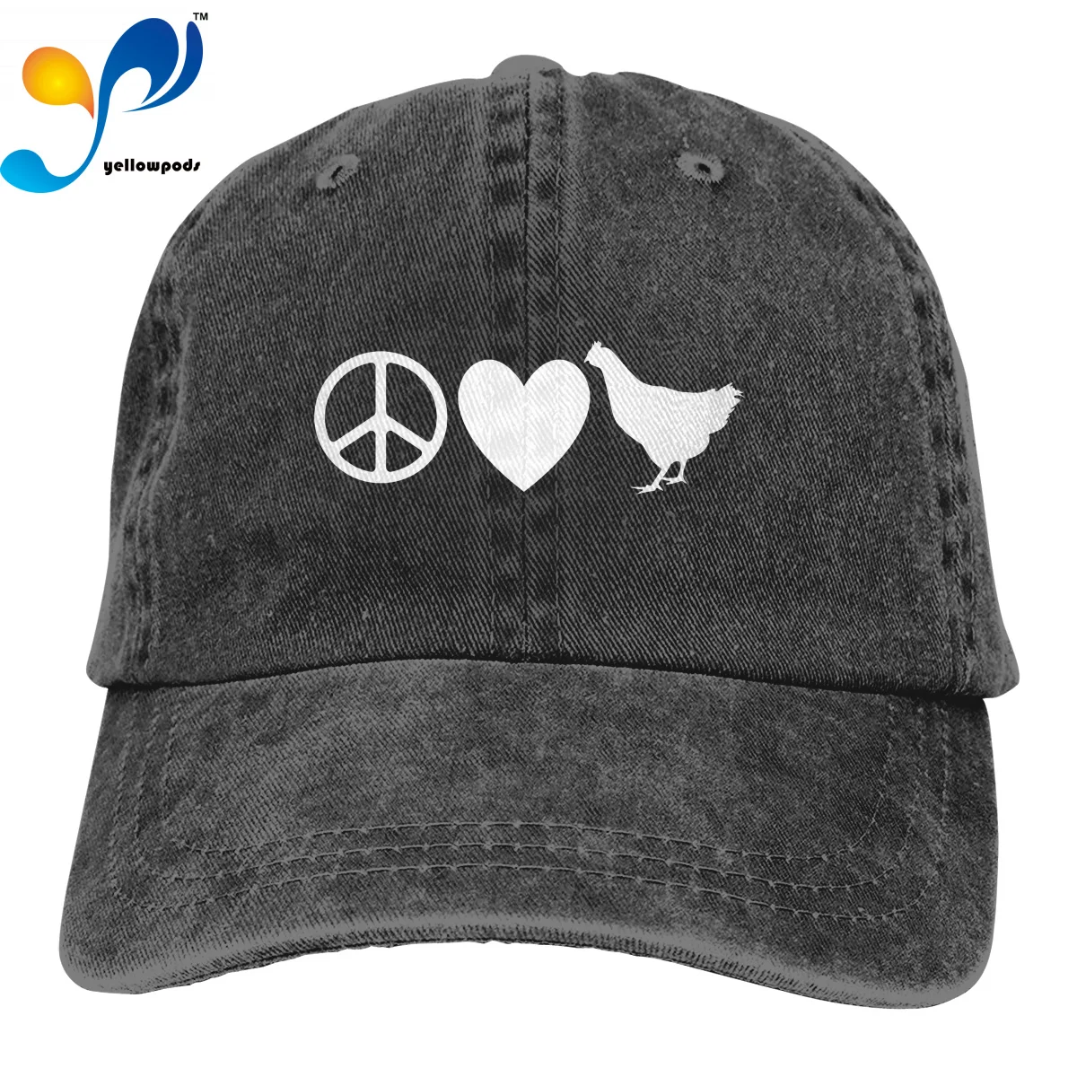 

Peace Love Chickens Baseball Cap Snapback Caps Casquette Hats