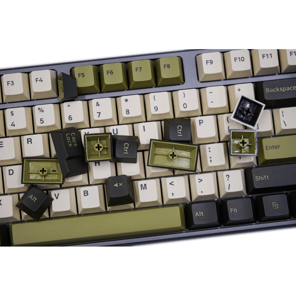 G-MKY 160 клавиш вишневый профиль колпачок оливкового цвета двойной толстый PBT для