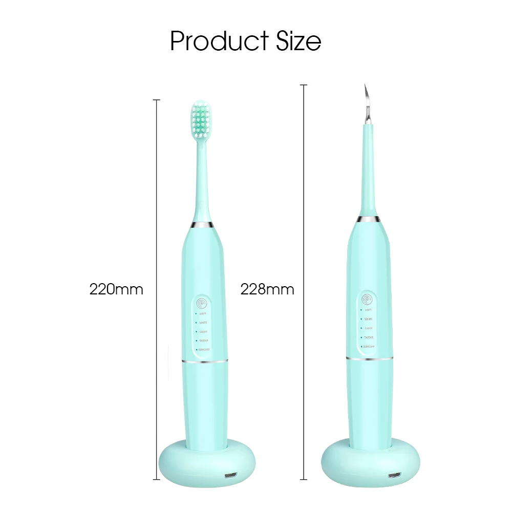 

Electric Sonic Dental Touch Wireless Charging Scaler Tooth Calculus Remover Tooth Stains Tartar Tool Oral Caring Soft Freeship