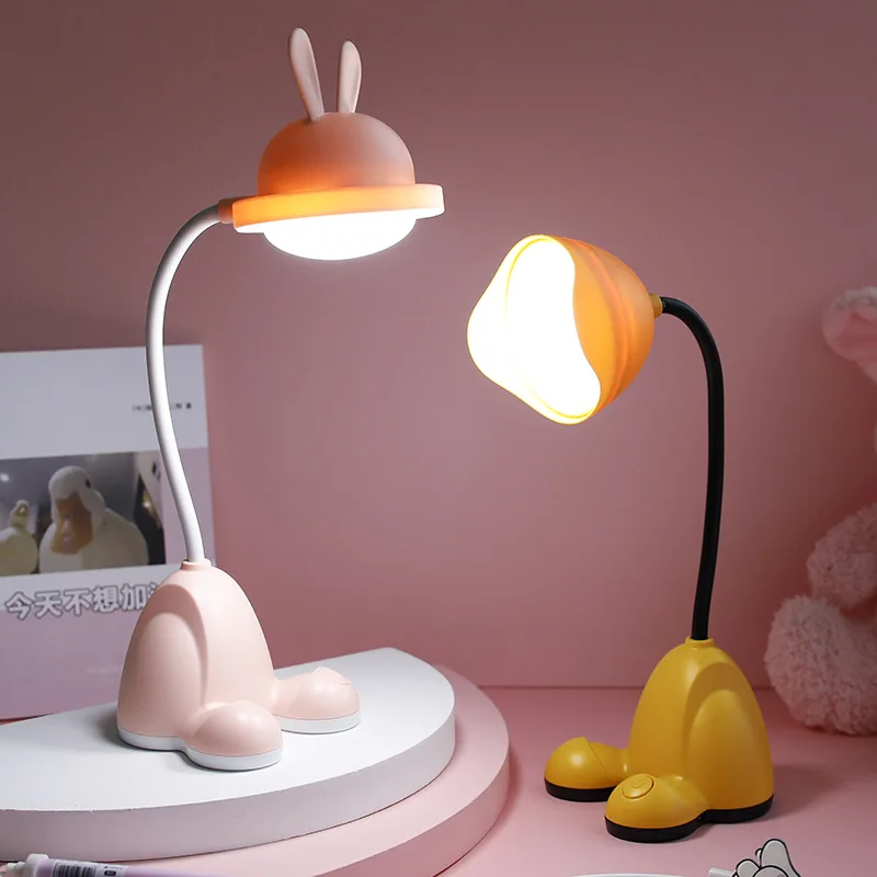 

Eye Protection Table Lamp LED Lighting Reading Simple and Creative Cartoon Head Table Lamp USB Charging Night Lamp