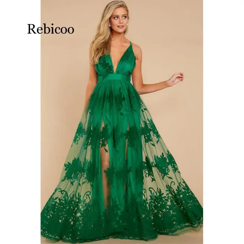 Женское вечернее платье Rebicoo однотонное элегантное шифоновое без рукавов летнее